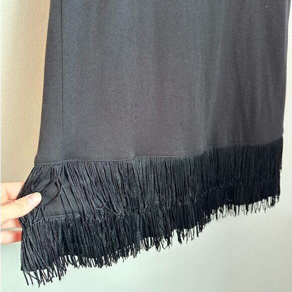 Splendid Fringe Sleeveless Short Mini Dress in Black Women's X-Small - Picture 5 of 7
